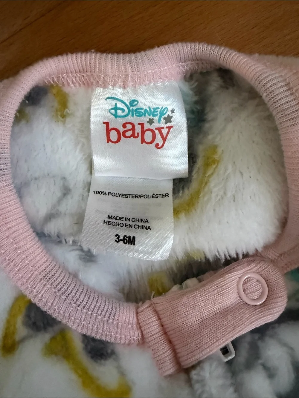 Disney Pink and White Minnie Mouse Plush Footie One-Pieces